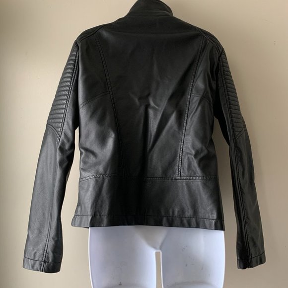 🇺🇸 BEBE faux-leather biker jacket size L/G - Picture 10 of 12